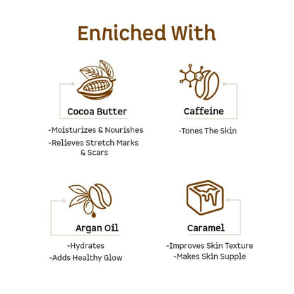MCaffeine Choco & Shea Body Butter - 72Hrs Moisturization & Stretch Marks Reduction