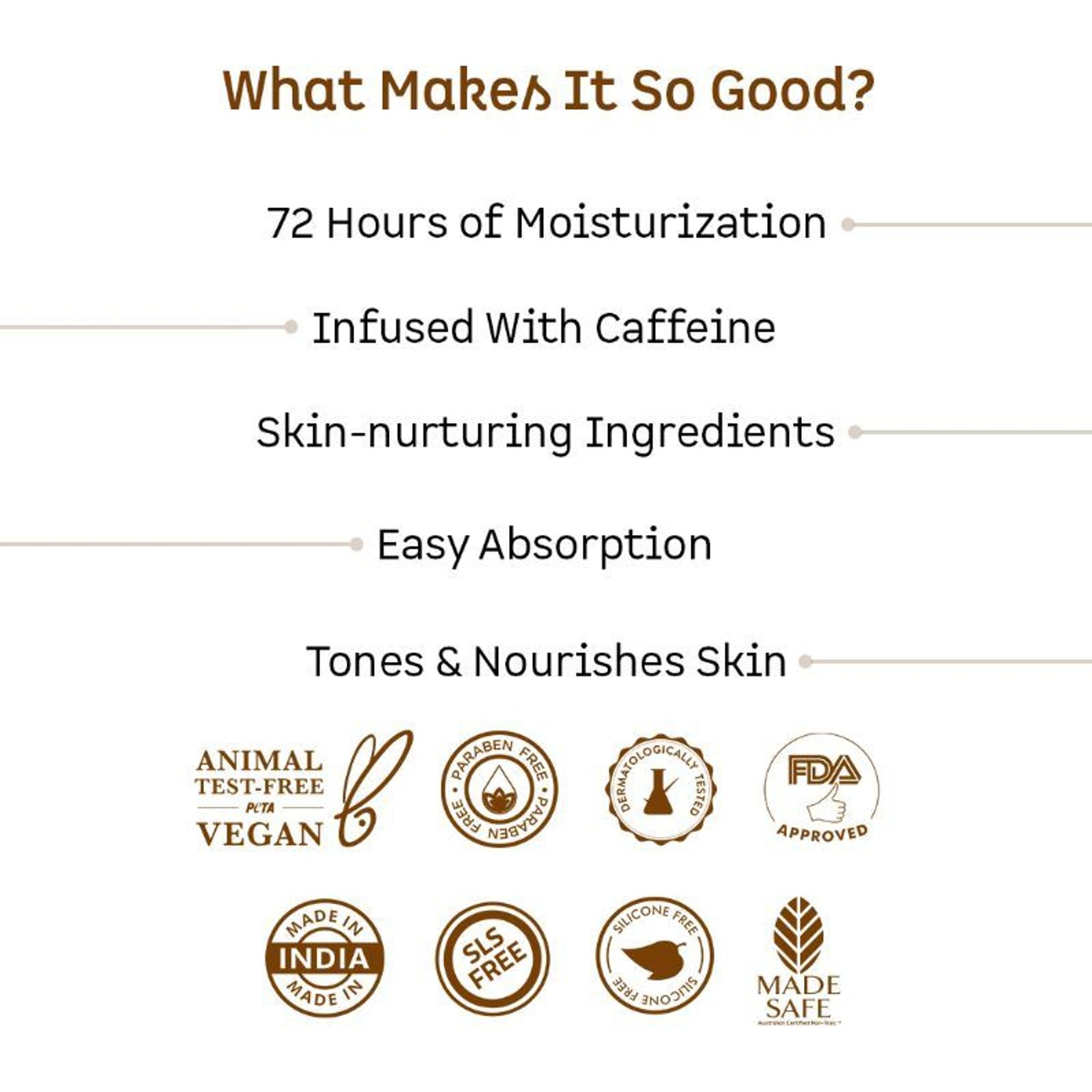 MCaffeine Choco & Shea Body Butter - 72Hrs Moisturization & Stretch Marks Reduction