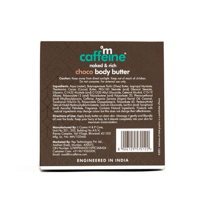 MCaffeine Choco & Shea Body Butter - 72Hrs Moisturization & Stretch Marks Reduction