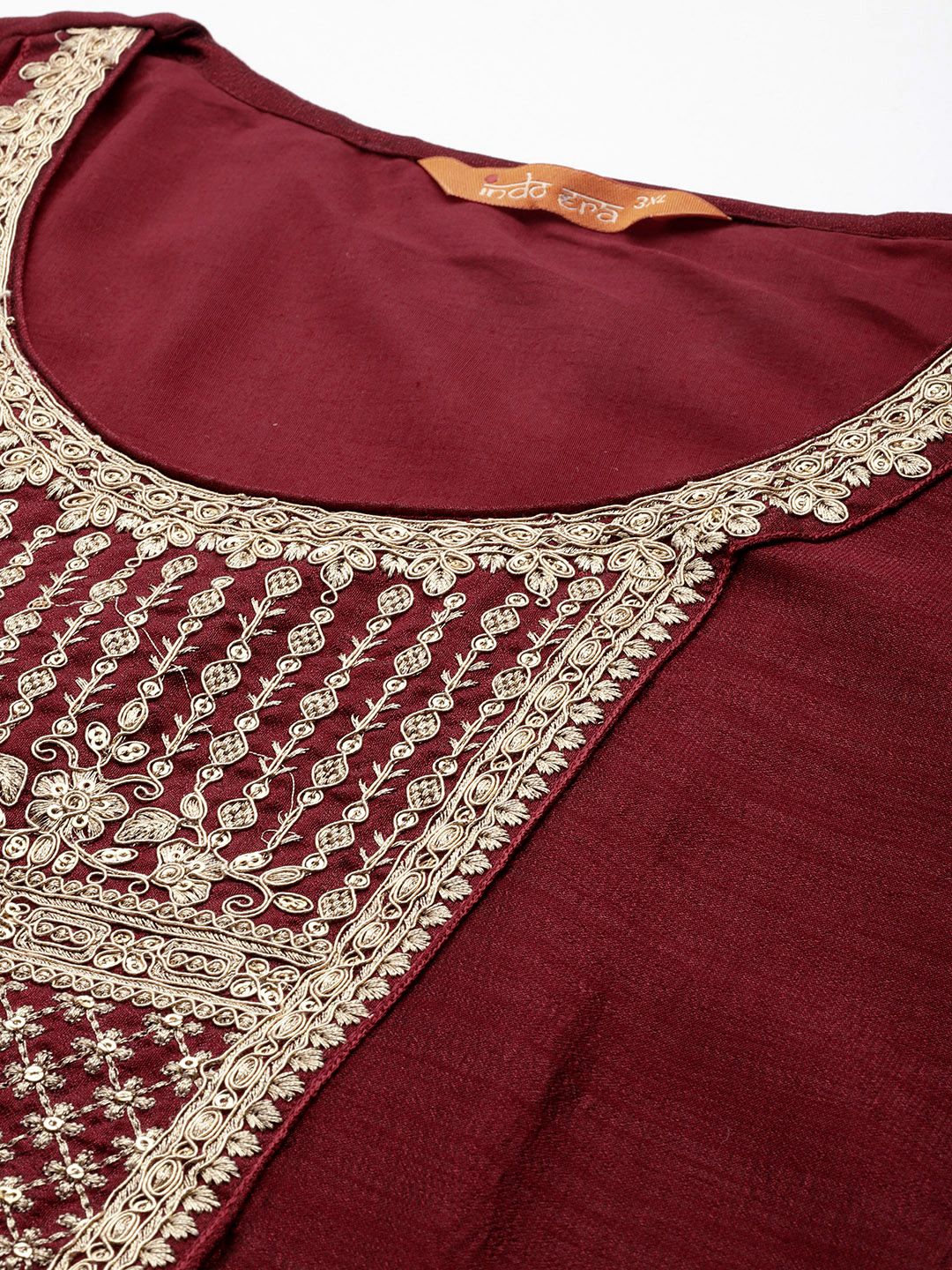 Dhiyona IE Women Floral Embroidered Regular Sequinned Kurta with Trousers & With Dupatta