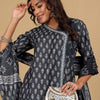 Dhiyona VA Women'sFloral Printed V-Neck Angrakha Straight Kurta With Salwar And Dupatta