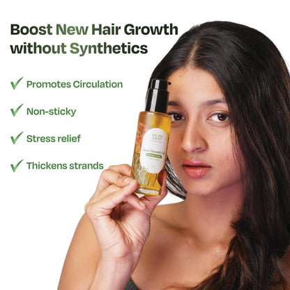 Sacred Grove Castor Onion Rosemary Hair Growth Oil Non-Sticky Hairgrowth Oil for Hairfall & Thinning