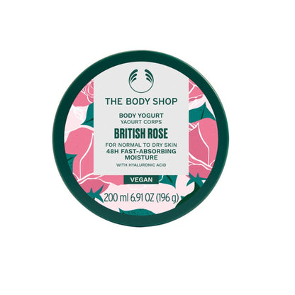 The Body Shop British Rose Body Yogurt, 48-Hour Hydration , Rose & Shea Butter