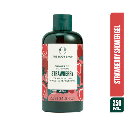 The Body Shop Strawberry Shower Gel, Fruity Fragrance with Strawberry Seed Oil, All Skin Types