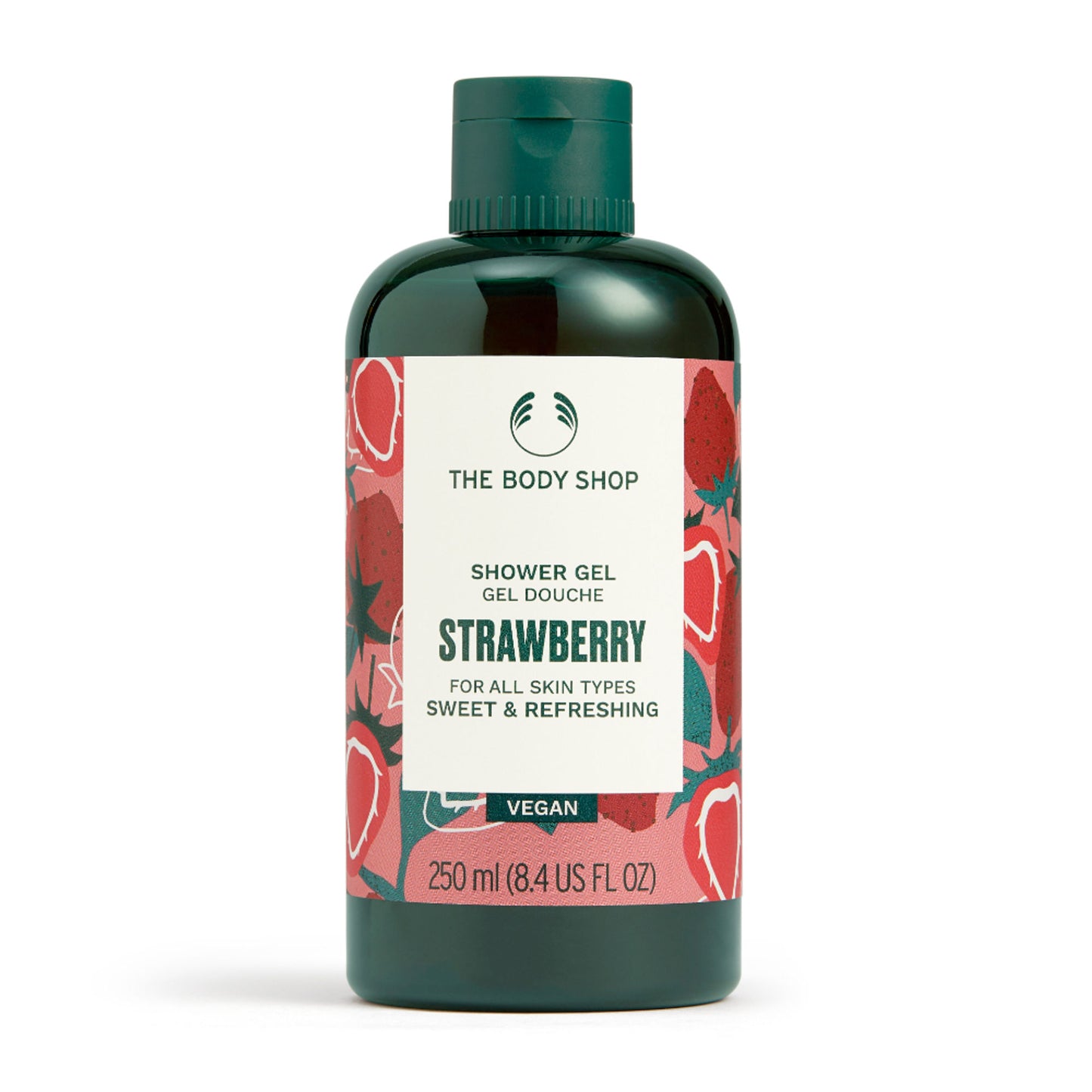 The Body Shop Strawberry Shower Gel, Fruity Fragrance with Strawberry Seed Oil, All Skin Types