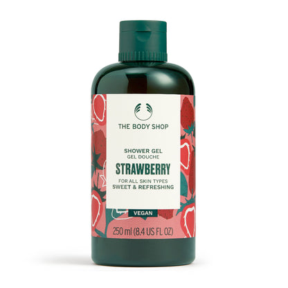 The Body Shop Strawberry Shower Gel, Fruity Fragrance with Strawberry Seed Oil, All Skin Types