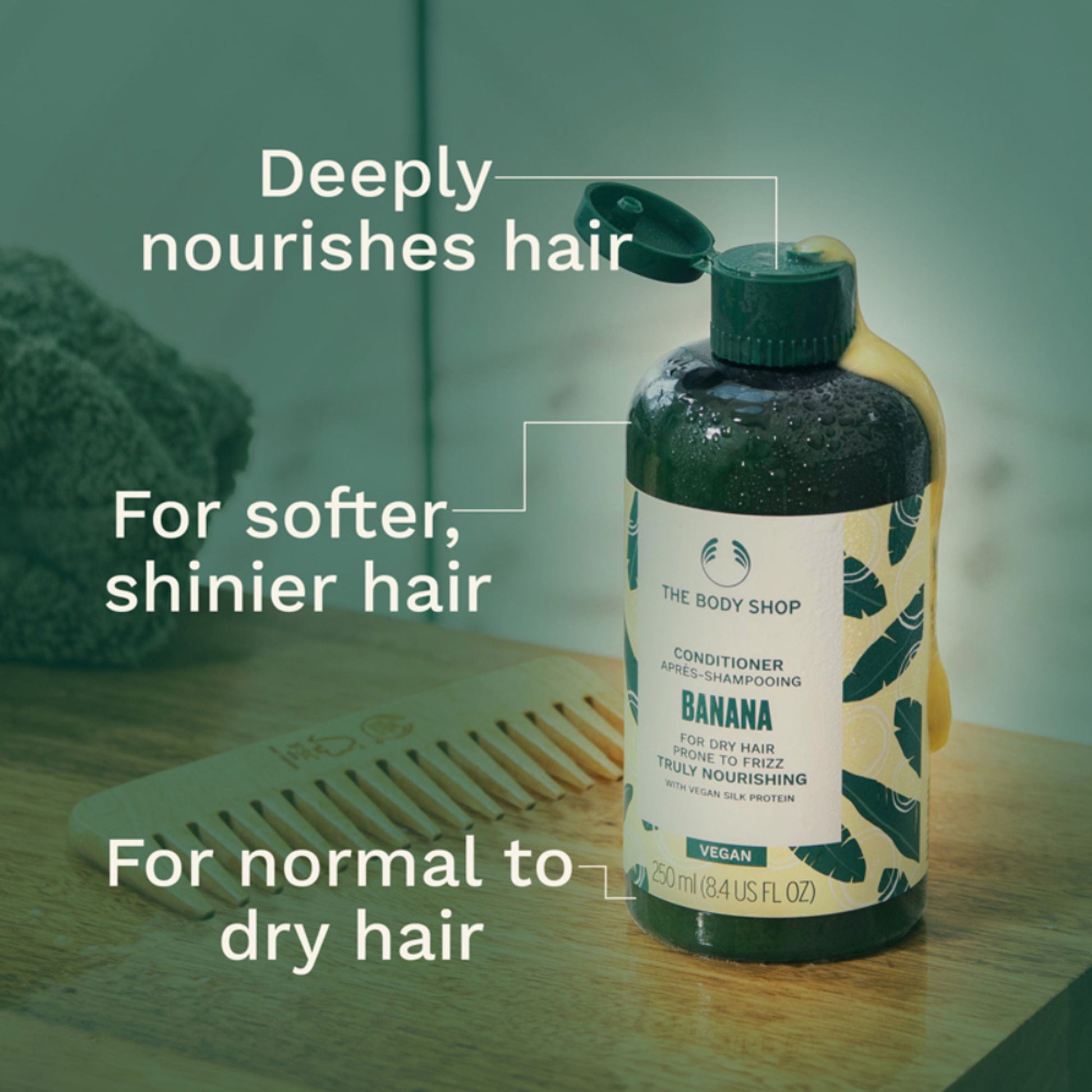 The Body Shop Banana Nourishing Conditioner, Smooths Frizz & Repairs Hair