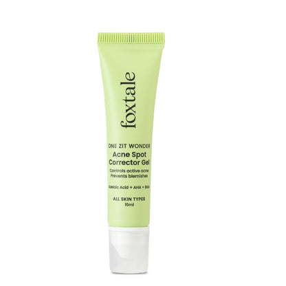 Foxtale Acne Spot Corrector Gel with Azelaic Acid + AHA + BHA for Treating Active Acne in 12 hrs