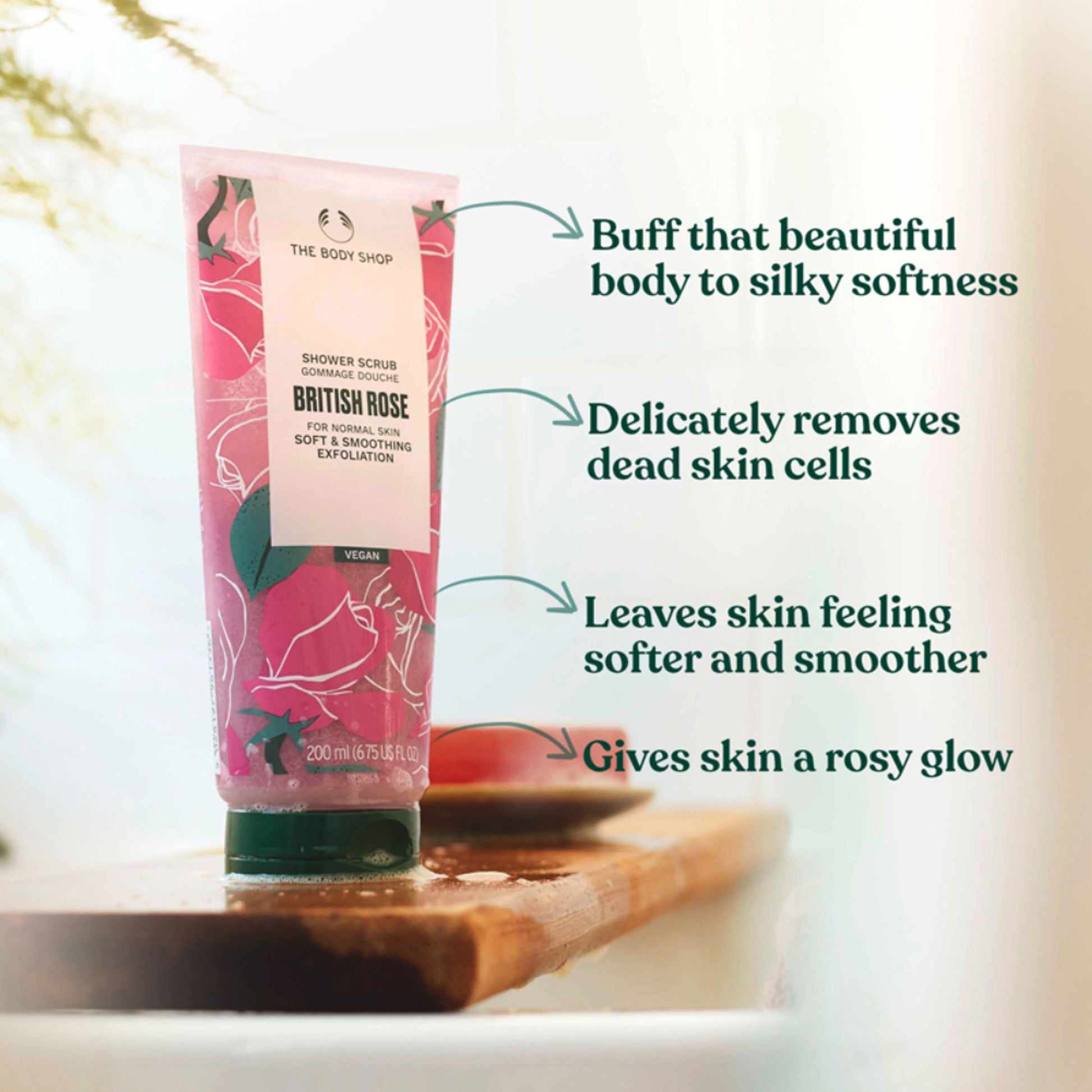 The Body Shop British Rose Shower Scrub