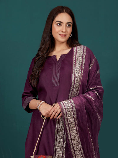 Indyancart VA Women's Regular Kurta with Trousers & With Dupatta