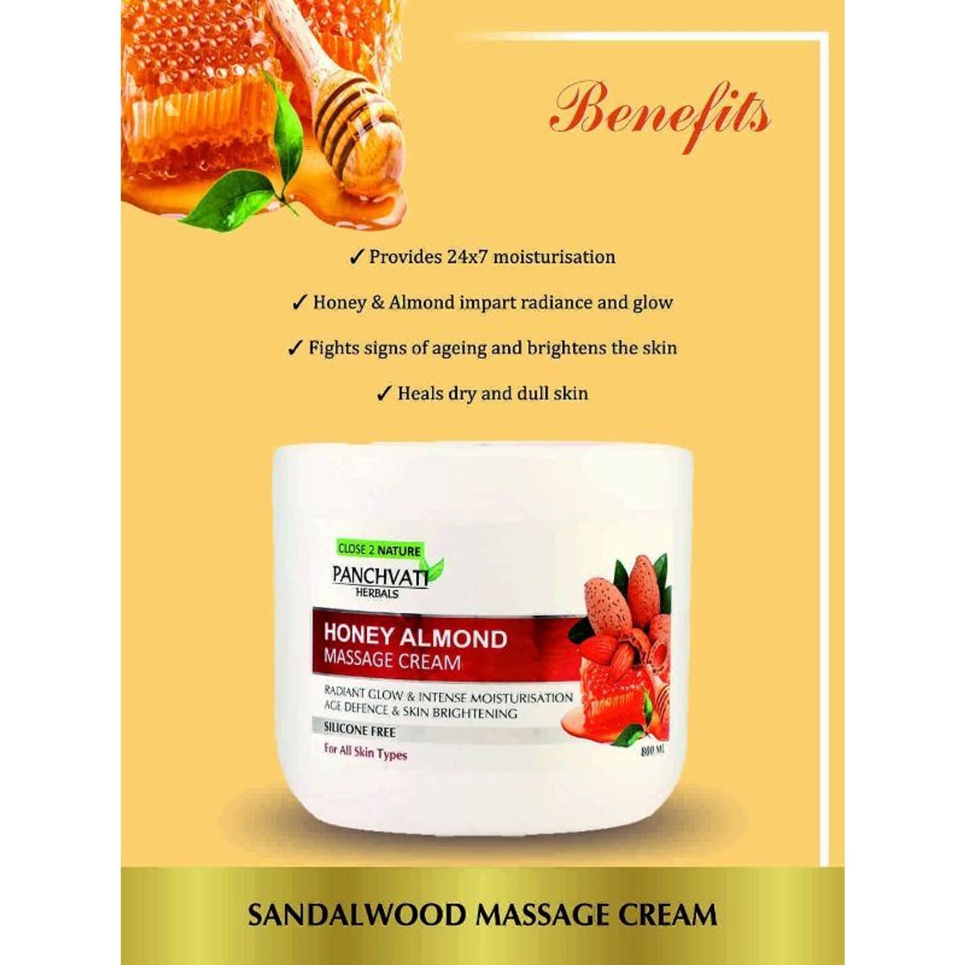 Panchvati Herbals Honey Almond Massage Cream