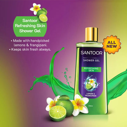 Santoor Lemon & Frangipani Shower Gel