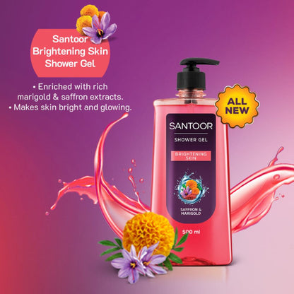 Santoor Saffron & Marigold Shower Gel