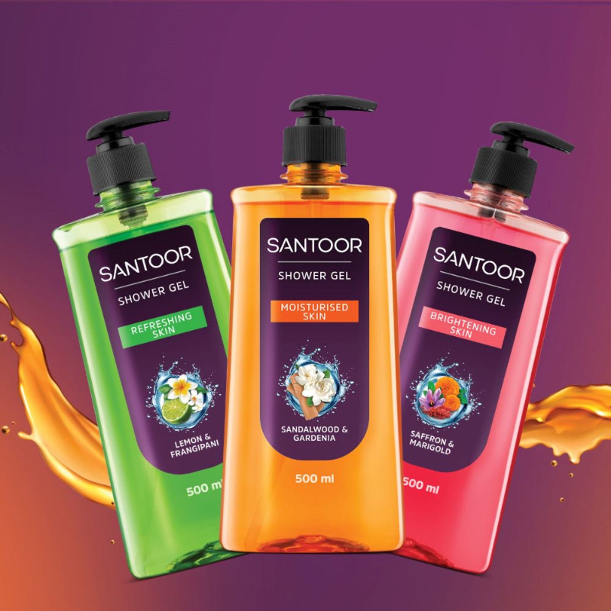 Santoor Saffron & Marigold Shower Gel