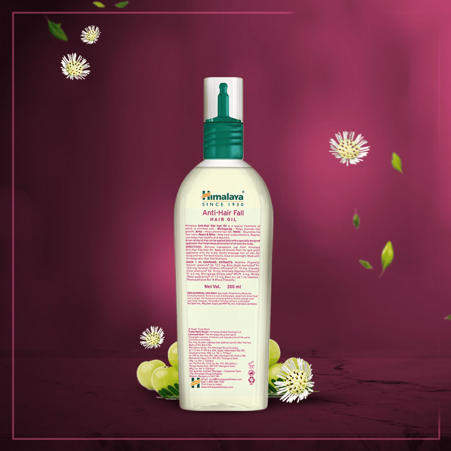 Himalaya Anti-Hair Fall Hair Oil With Bhringraja & Amla