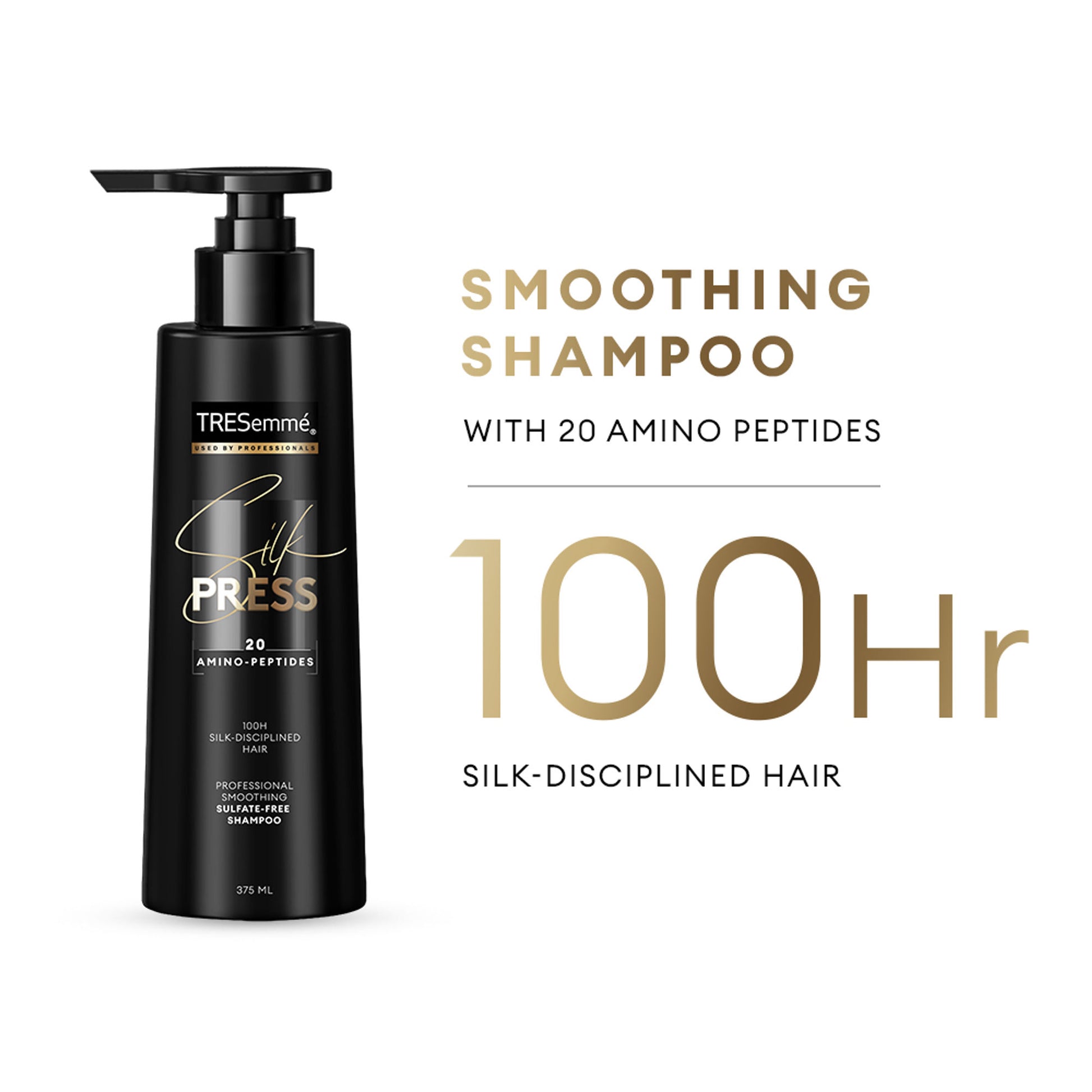 Tresemme Silk Press Sulfate Free Shampoo with Amino Peptides for Smooth & Straight Hair