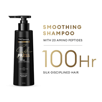 Tresemme Silk Press Sulfate Free Shampoo with Amino Peptides for Smooth & Straight Hair