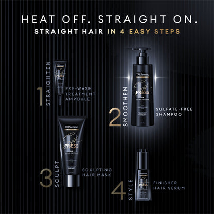 Tresemme Silk Press Sulfate Free Shampoo with Amino Peptides for Smooth & Straight Hair