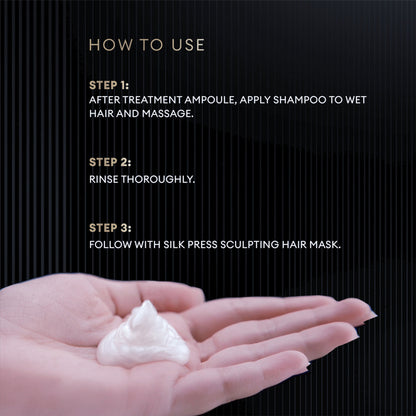 Tresemme Silk Press Sulfate Free Shampoo with Amino Peptides for Smooth & Straight Hair