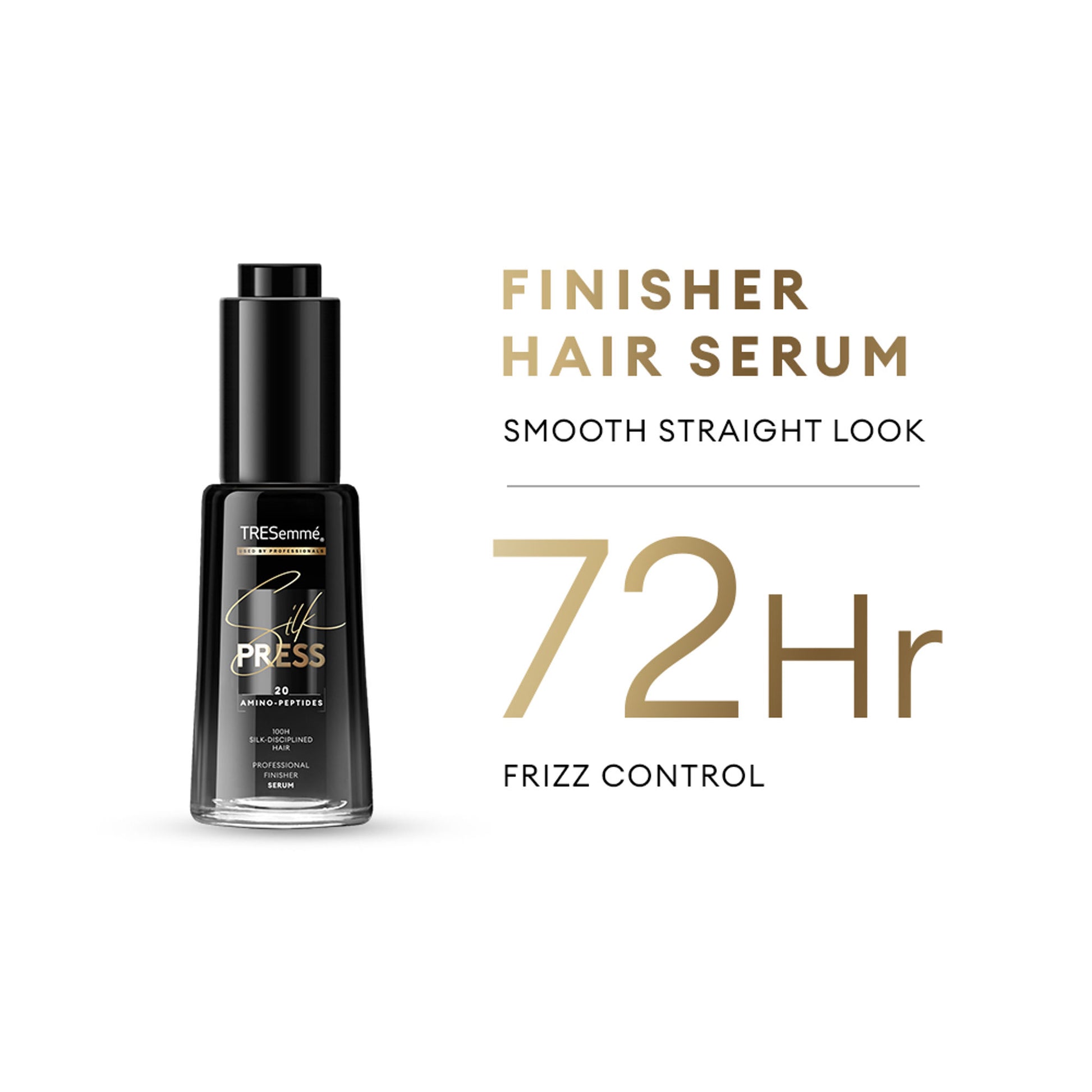 Tresemme Silk Press Hair Serum +72 Hr Frizz Control for Smooth, Straight Hair & Shine