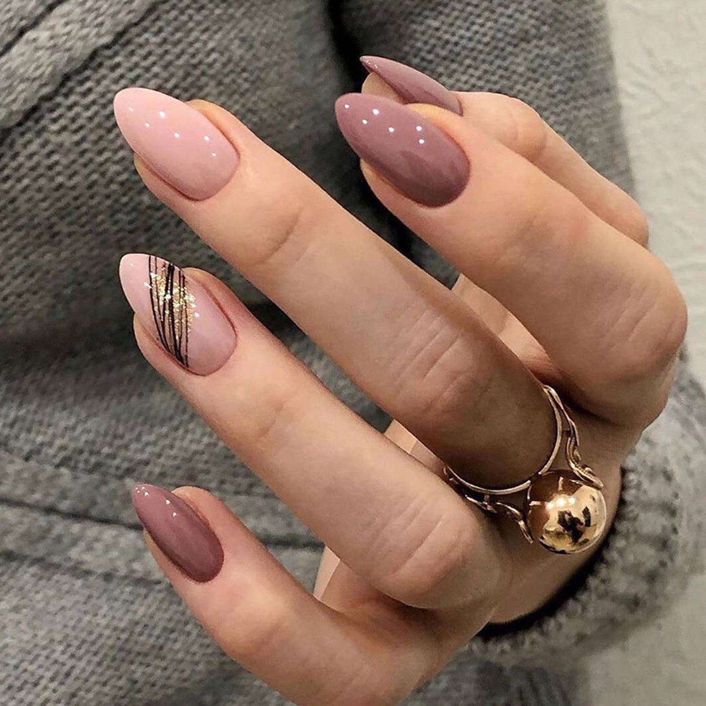 Gush Beauty Nailed It Reusable Luxury Press On Nails (Round Shape) - Peony Pink