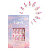 Gush Beauty Nailed It Reusable Luxury Press On Nails (Medium To Long Almond) - Abstract Purple Swirl