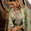 Dhiyona IE Ethnic Motifs Embroidered Zari Liva Kurta With Trousers & Dupatta