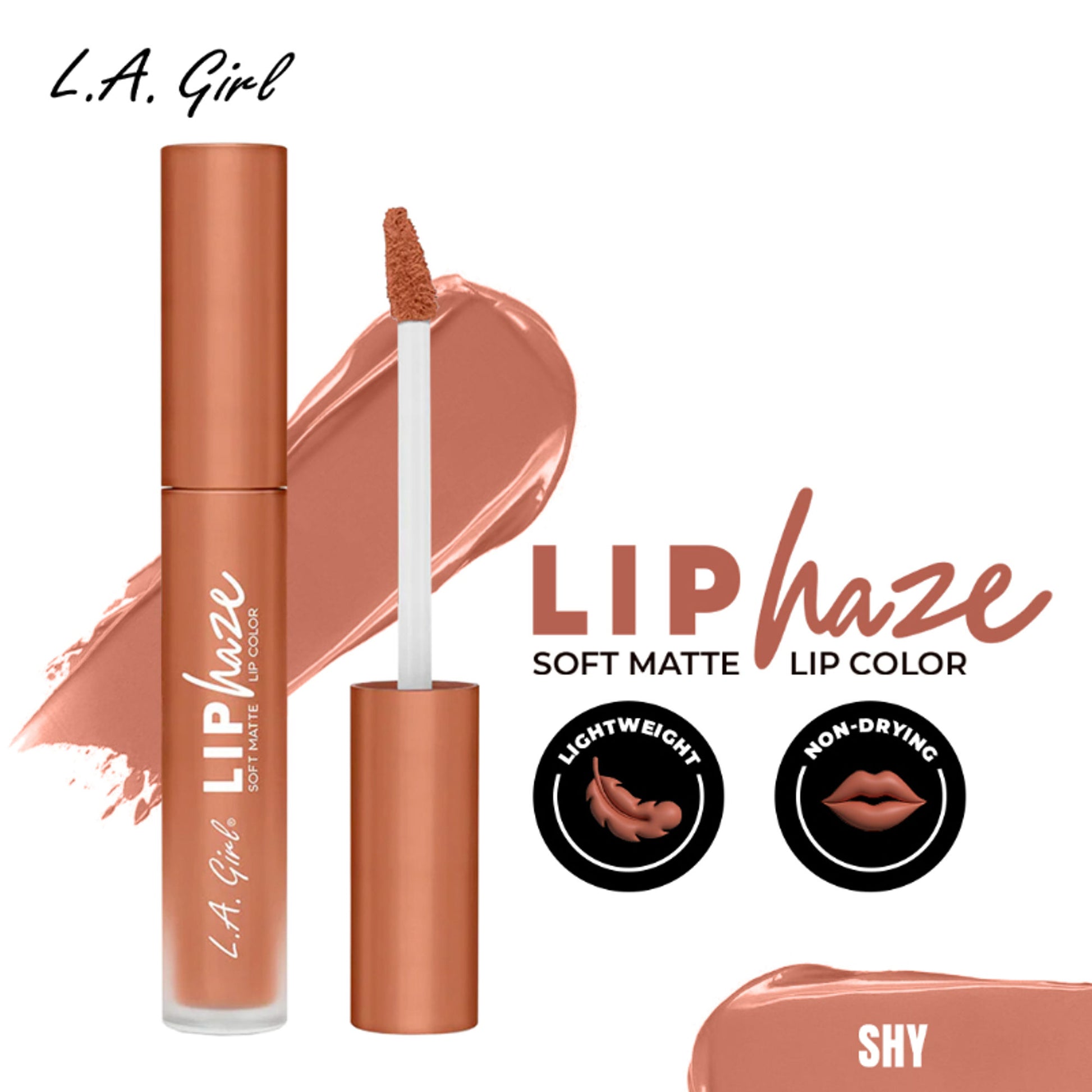 L.A. Girl Lip Haze Blurring Soft Matte Lip Color - Shy