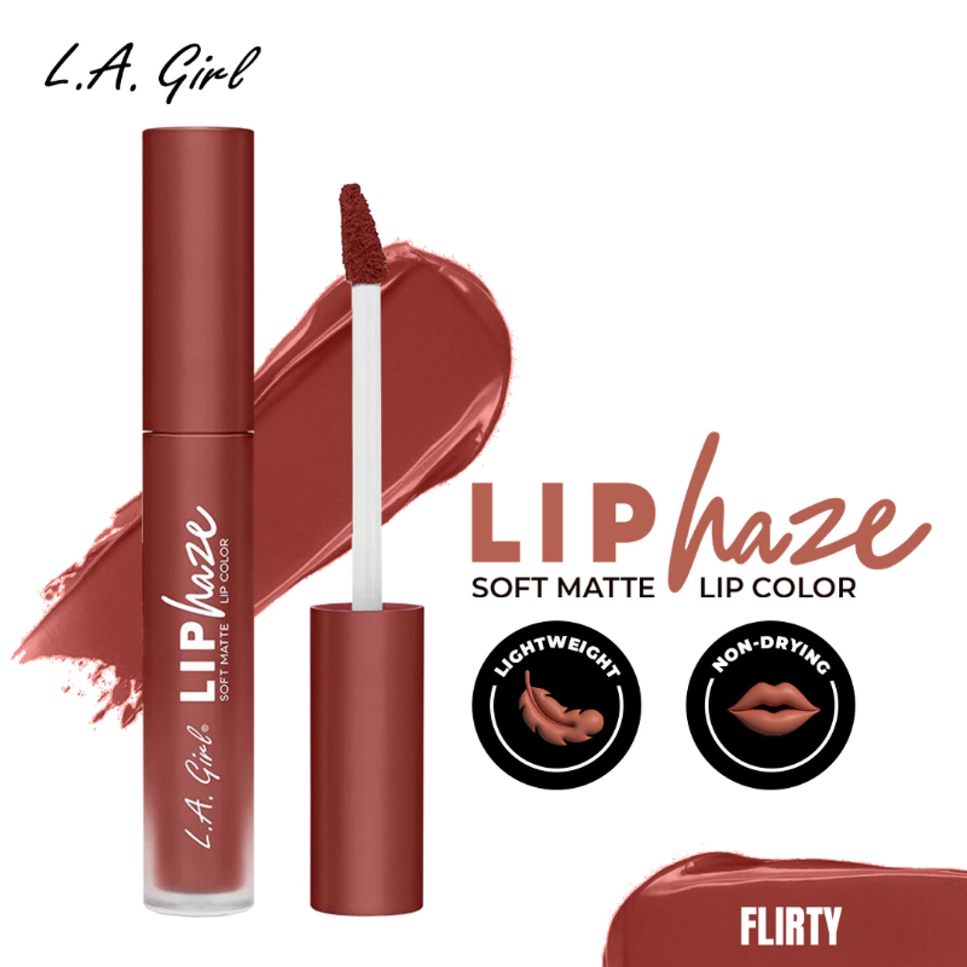 L.A. Girl Lip Haze Blurring Soft Matte Lip Color - Flirty