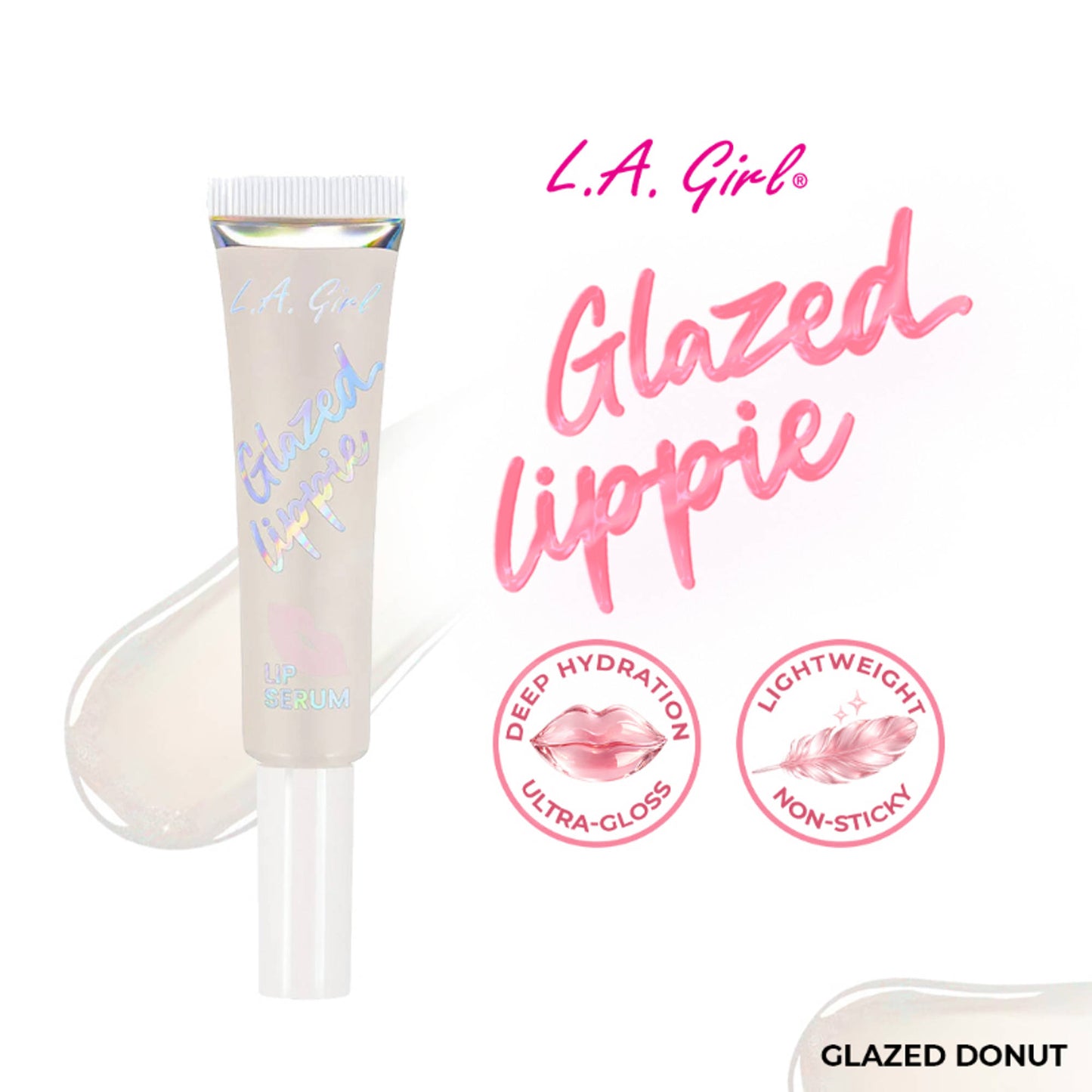 L.A. Girl On Cloud Nine Glazed Lippie Lipgloss Lip Serum - Glazed Donut