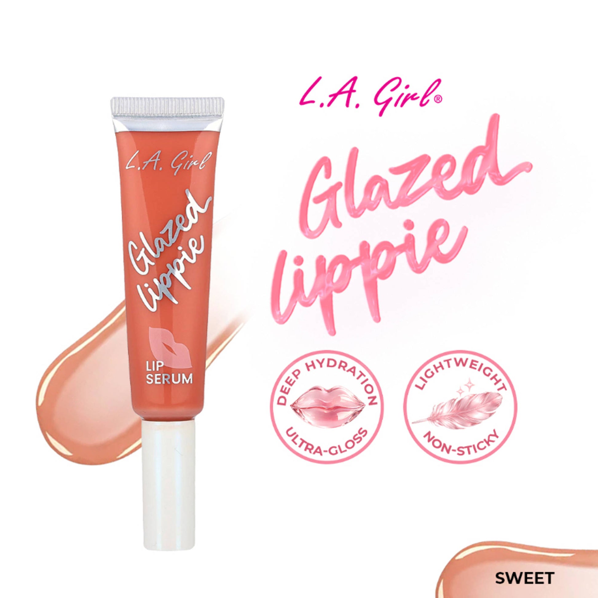 L.A. Girl On Cloud Nine Glazed Lippie Lipgloss Lip Serum - Sweet