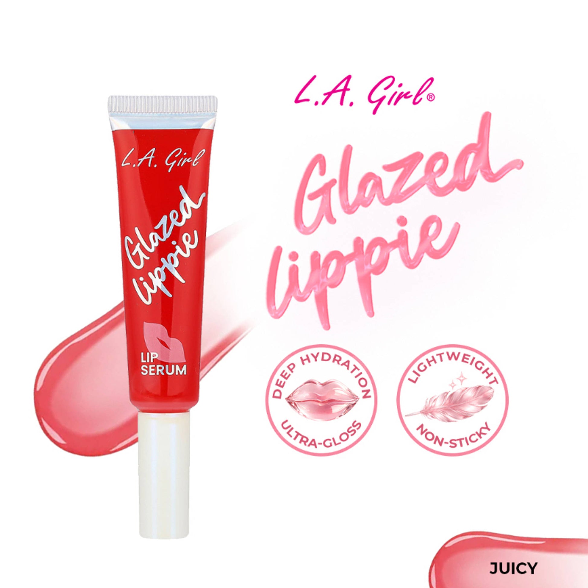 L.A. Girl On Cloud Nine Glazed Lippie Lipgloss Lip Serum - Juicy