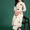 Dhiyona IE Women Floral Embroidered Thread Work Pure Cotton Kurta with Palazzos