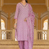 Dhiyona VA Women'sEthnic Motifs Printed Regular Straight Kurta with Trousers & Dupatta