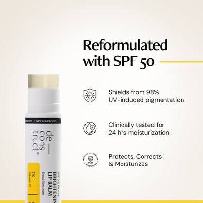 Deconstruct Brightening Lip Balm SPF 50, Moisturizes & Brightens Lips