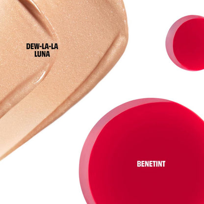 Benefit Cosmetics Dew The Benetint Full-Size Rose-Tinted Lip & Cheek Stain And Liquid Highlighter