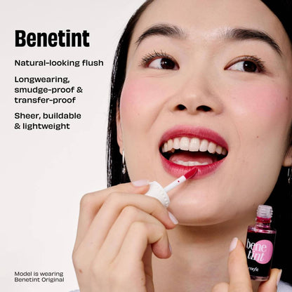 Benefit Cosmetics Dew The Benetint Full-Size Rose-Tinted Lip & Cheek Stain And Liquid Highlighter