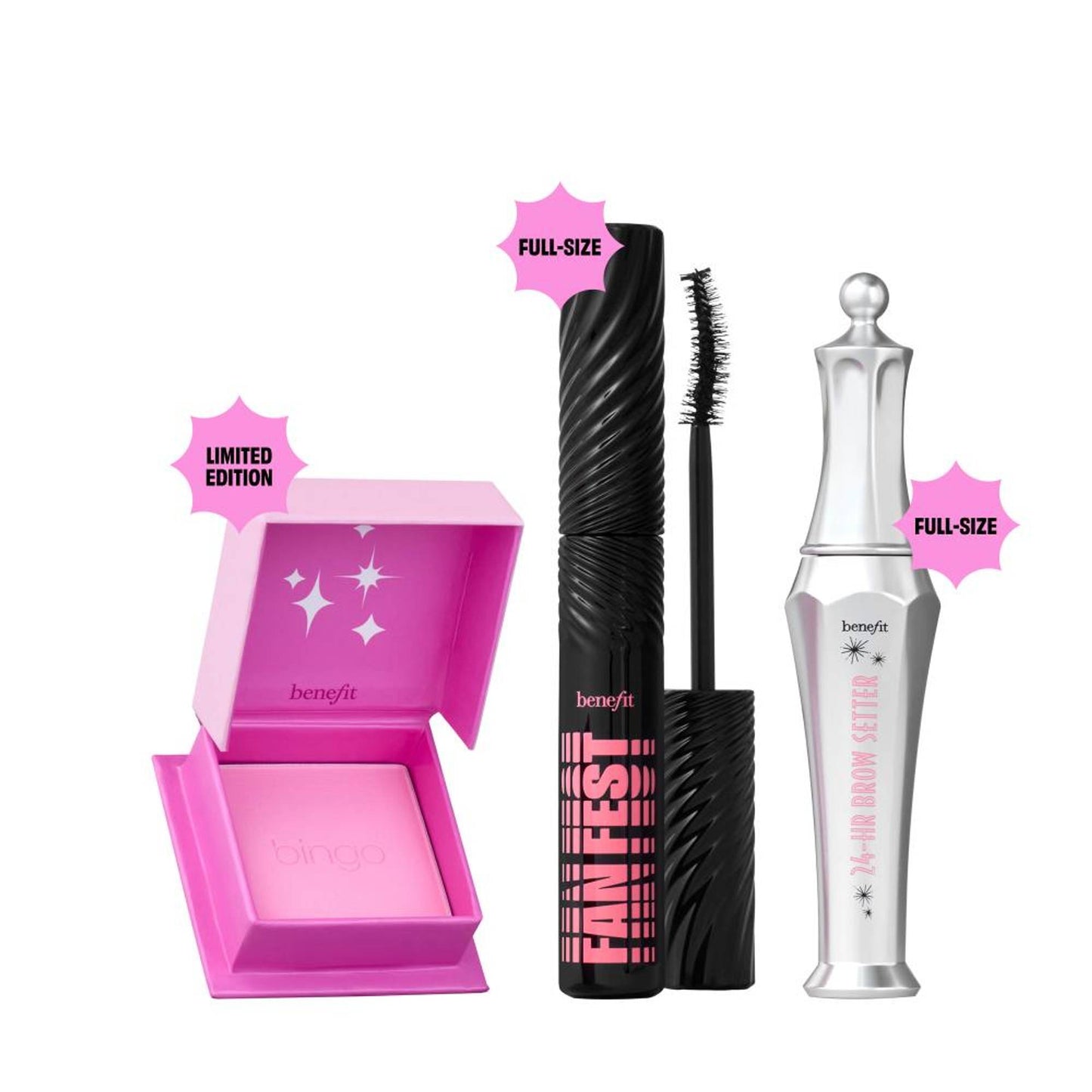Benefit Cosmetics Benebingo Full-Size Mascara & Brow Setting Gel And Mini Limited-Edition Blush