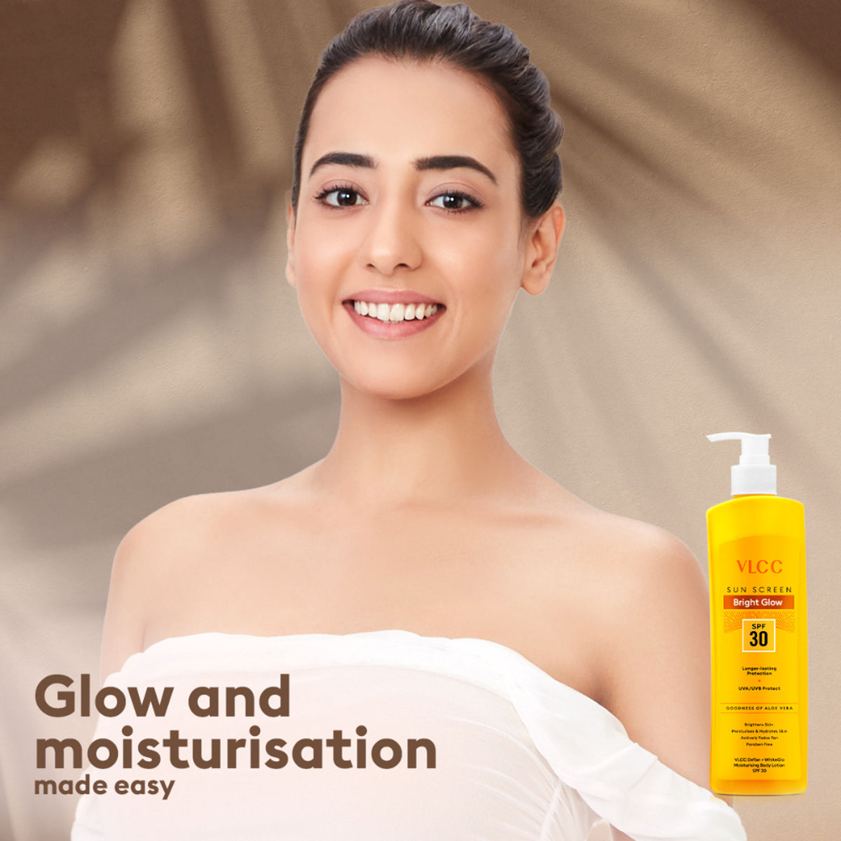 VLCC Bright Glow Sunscreen Body Lotion SPF 30 PA+++