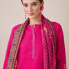 Dhiyona IE Floral Yoke Design Notch Neck Thread Work Straight Kurta With Trousers & Dupatta