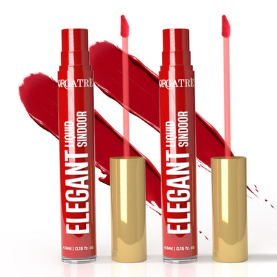 Orgatre Red Liquid Sindoor Pack of 2 – Smudge-Proof, Long-Lasting, Skin-Friendly & Vibrant Color