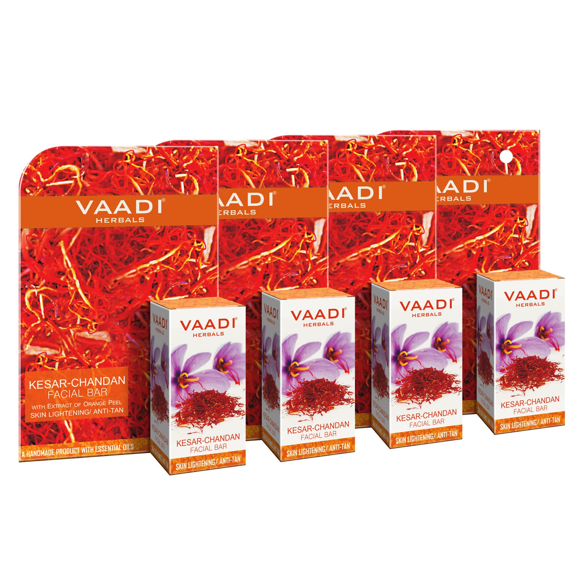 Vaadi Herbals Value Pack Of 4 Kesar Chandan Facial Bars