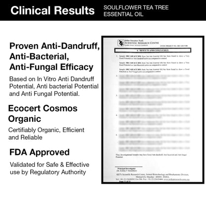 Soulflower Tea Tree Essential Oil For Active Acne & Pimples, Blemishes & Flakes