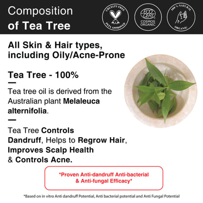 Soulflower Tea Tree Essential Oil For Active Acne & Pimples, Blemishes & Flakes