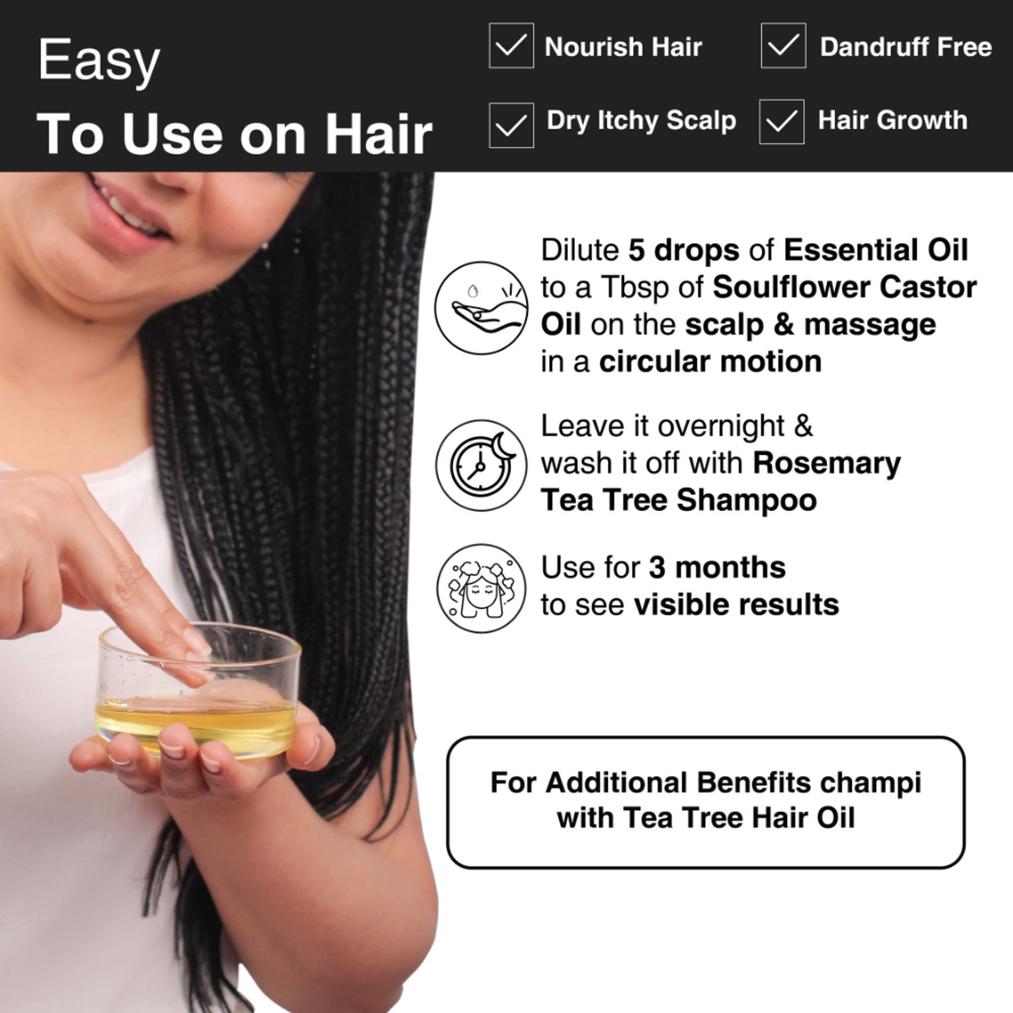 Soulflower Tea Tree Essential Oil For Active Acne & Pimples, Blemishes & Flakes