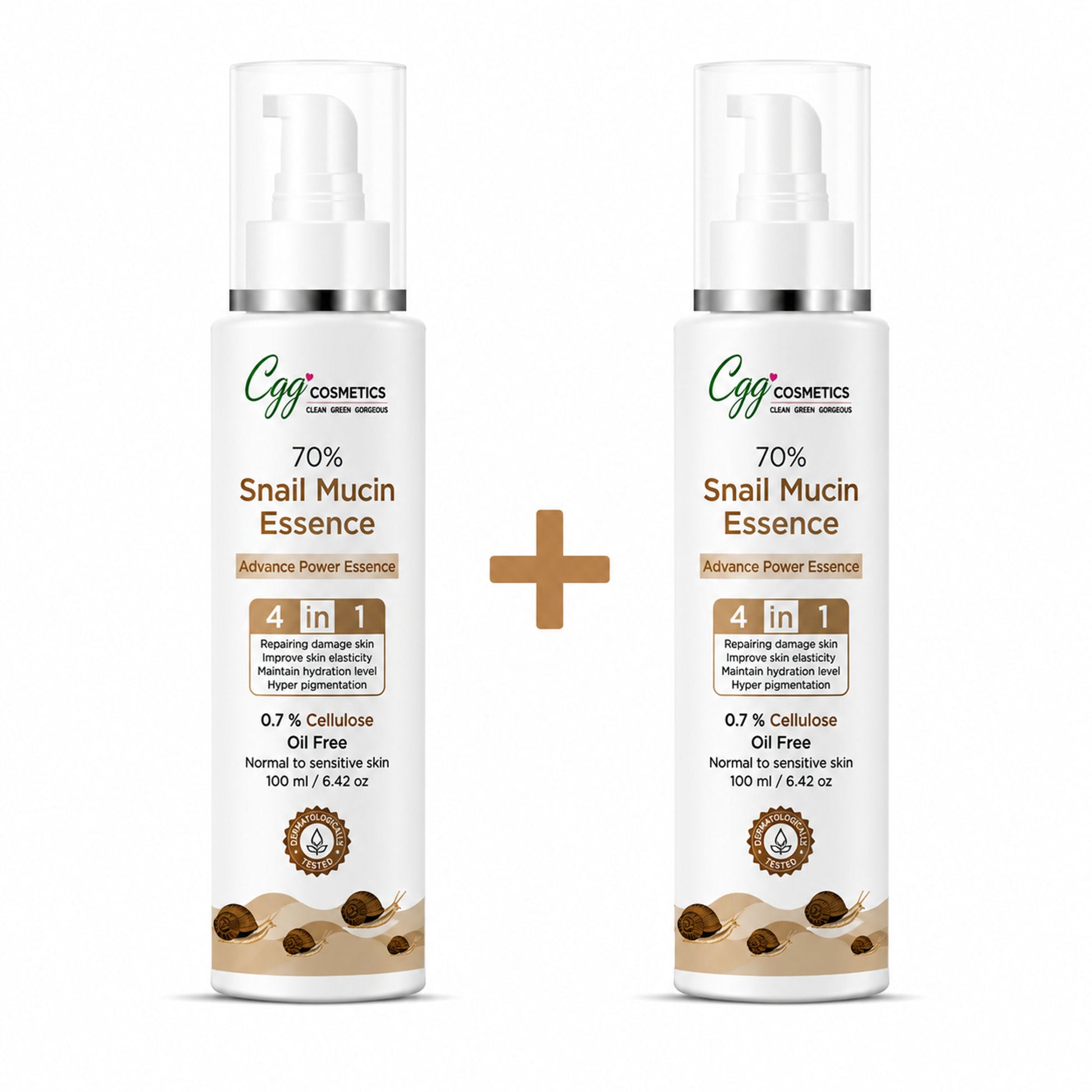 CGG Cosmetics slay with 70% Snail Mucin Essence, Snail Cellulose Buy 1 Get 1 Free