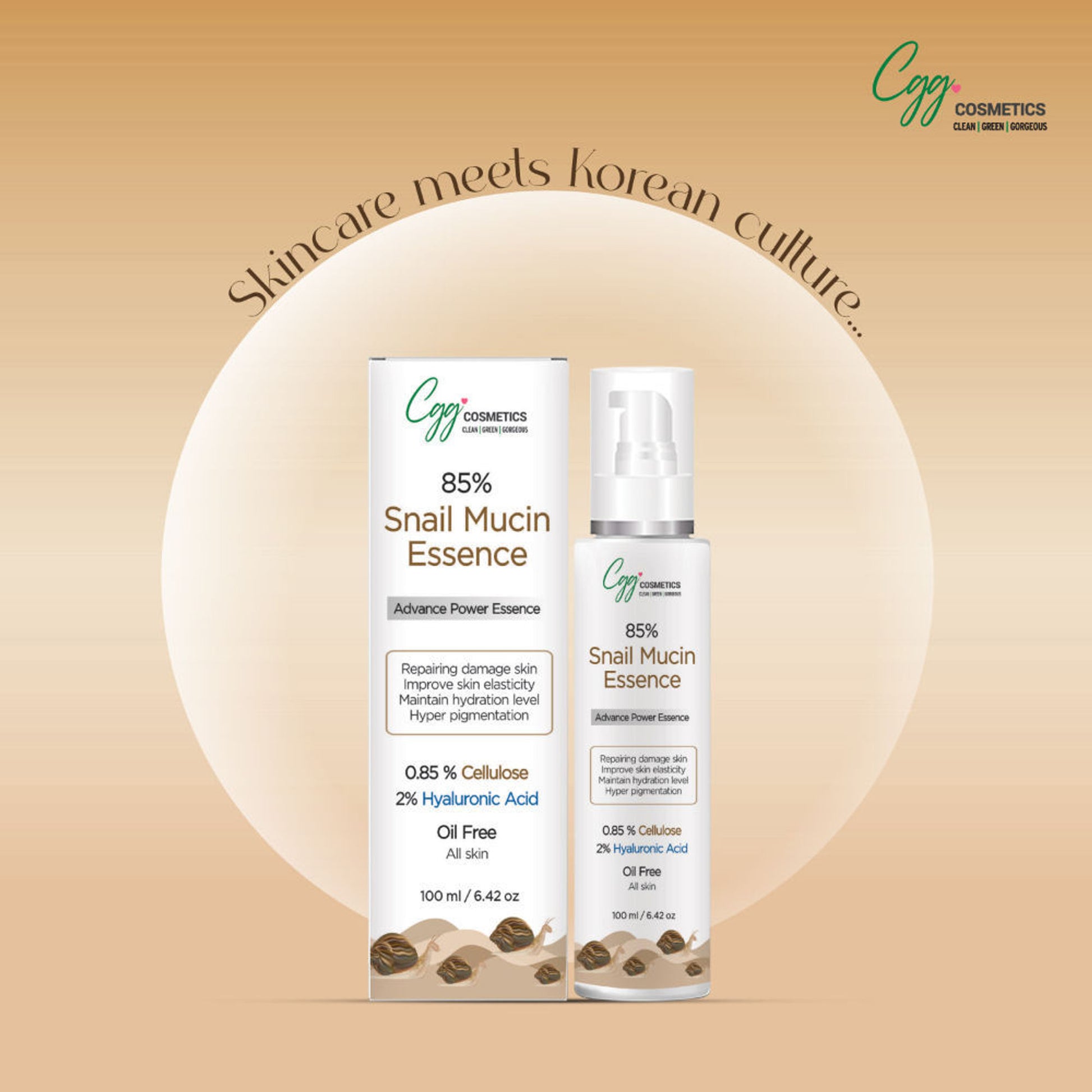 CGG Cosmetics slay with 70% Snail Mucin Essence, Snail Cellulose Buy 1 Get 1 Free
