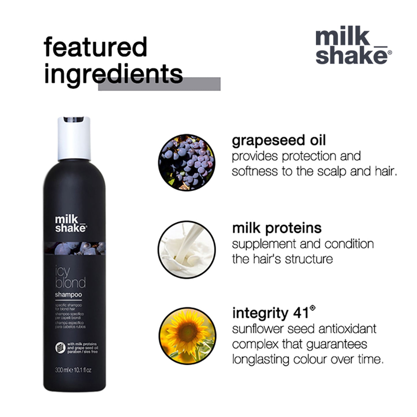 Milkshake Icy Blond Shampoo For Light Blond Coloured Hair