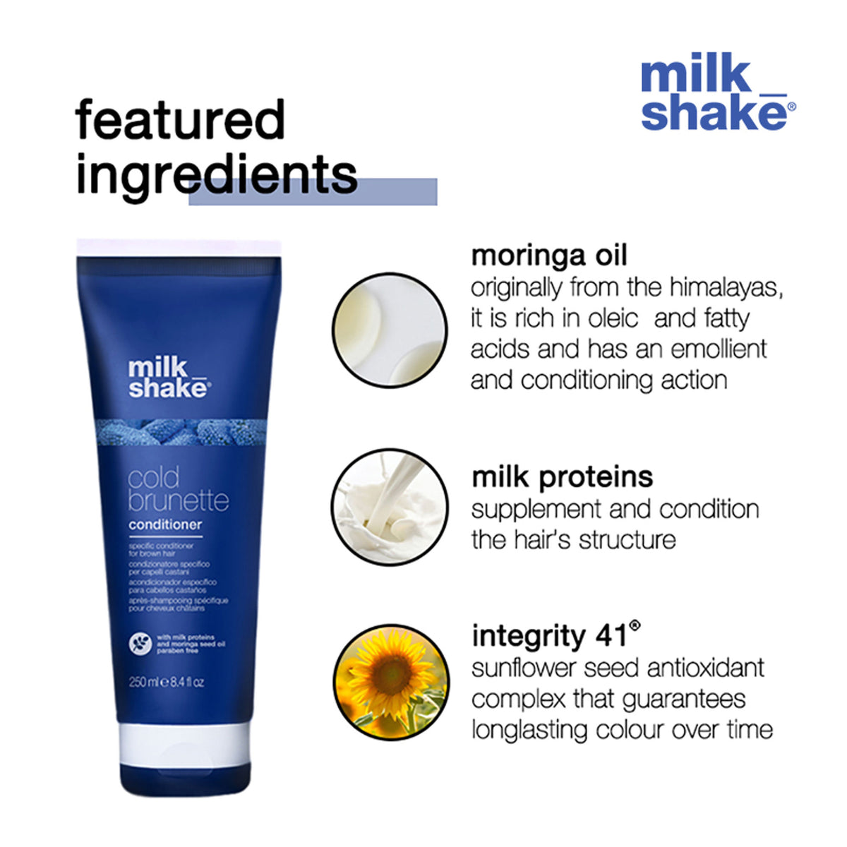 Milkshake Cold Brunette Conditioner For Brown & Dark Blond Hair