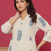 Dhiyona IE Paisley Printed Pure Cotton Notch Neck Straight Tunic And Palazzo